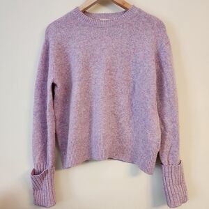 Club Monaco Light Purple Italian Yarn Wool Sweater Size S